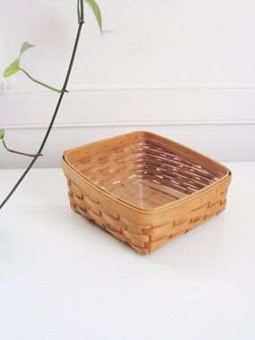 Longaberger Handwoven Square Basket Note Pal Plastic Protector 2003 Vintage USA